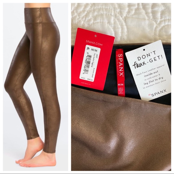 bronze spanx leggings